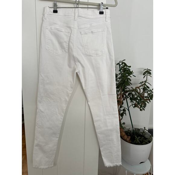Loft The Skinny Raw Hem White Jeans, 26/2 NWOT - Picture 3 of 6